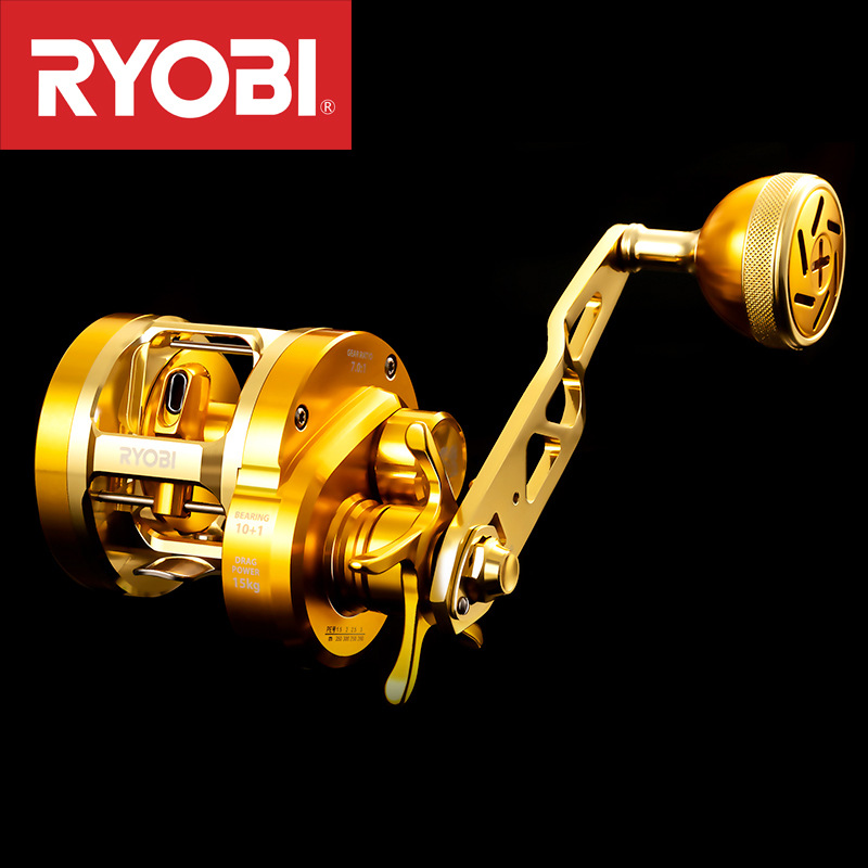 Fishing Boat Steering Wheel - Mulinello a tamburo per slow-jigging Ryobi